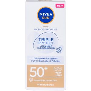 Nivea Sun Uv Face Triple Protect SPF50+ UV Zonnebrand voor je Gezicht - 1+1 Gratis