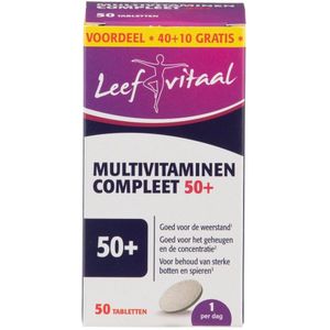 Leefvitaal Multivitaminen Compleet 50+ Tabletten - 1+1 Gratis