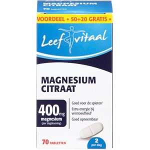 Leefvitaal Magnesiumcitraat Tabletten - 1+1 Gratis