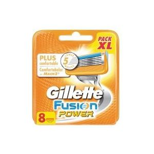 Gillette  Fusion Power + leaflet-8 stuks- Scheermesjes
