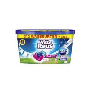 Witte Reus Wasmiddel Capsules 3+1 Power Caps (6 dozen - 312 wasbeurten)