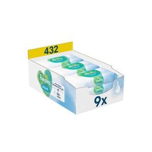Pampers billendoekjes Harmonie Aqua | 432 doekjes | 0% plastic | 99% water (9x 48 stuks)