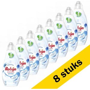 Aanbieding: Robijn Klein & Krachtig vloeibaar wasmiddel Stralend Wit 665 ml (8 flessen - 152 wasbeurten)