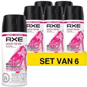 Axe Anarchy for Her deodorant - body spray (6x 150 ml)