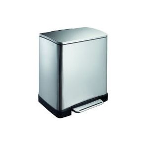 EKO E-Cube Pedaalemmer - 19 Liter (10+9L) - Mat RVS