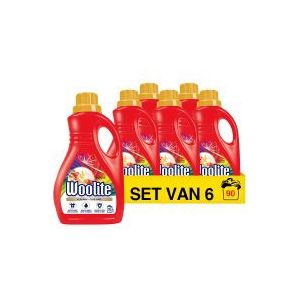Woolite Vloeibaar Wasmiddel Kleur 900 ml (6 flessen - 90 wasbeurten)