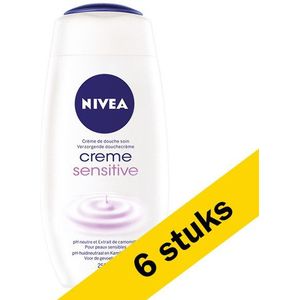 6x Nivea Creme Sensitive douchegel (250 ml)