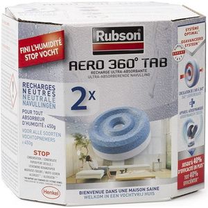 Rubson Aero 360 vochtopnemer navulling neutraal (2 stuks)