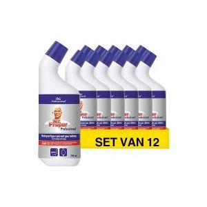 Mr. Proper Professional 3-in-1 Badkamer en Toiletreiniger (12 flessen - 750 ml)