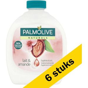 6x Palmolive crème zeep Amandel met pomp (300 ml)
