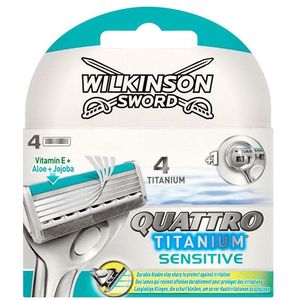 Wilkinson Quattro Titanium Sensitve scheermesjes (4 stuks)
