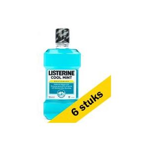 6x Listerine Cool Mint mondwater milde smaak (500 ml)