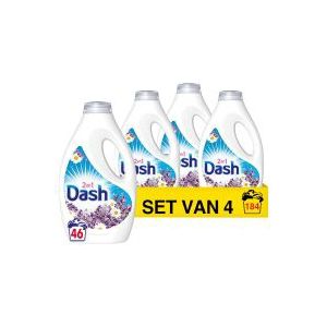 Dash 2-in-1 Lavender & Chamomille vloeibaar wasmiddel 2,3 liter (4 flessen - 184 wasbeurten)
