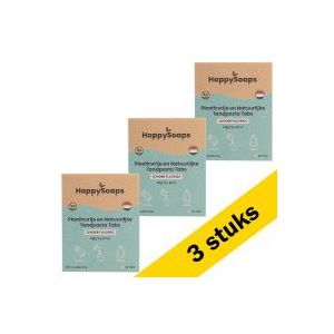 HappySoaps Tandpasta Tabs | Navulling | Mighty Mint | Zonder fluoride (3 stuks - 186 tabs)