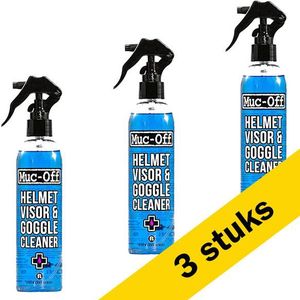 3x Muc-Off Helmet, Visor & Goggle Cleaner | Helm- & vizierreiniger | 250 ml