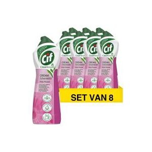 8x Cif Cream schuurmiddel Pink Flower (750 ml)