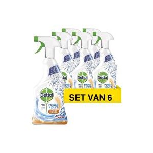 6x Dettol allesreiniger Power & Fresh citroen spray (750 ml)