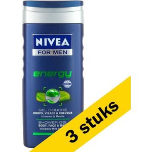 3x Nivea Energy douchegel for men (250 ml)
