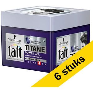 6x Schwarzkopf Taft Titane power gel (250 ml)