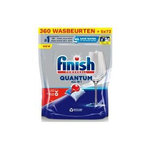 Finish Quantum All-in-1 Vaatwastabletten Regular (5 zakken - 360 vaatwastabletten)