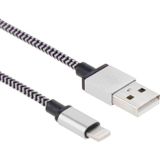 2m Woven Style 8 Pin to USB Sync Data / Charging Cable  For iPhone 6 & 6 Plus  iPhone 5 & 5S & 5C  iPad Air 2 & Air  iPad mini 1 / 2 / 3  iPod touch 5(Silver)