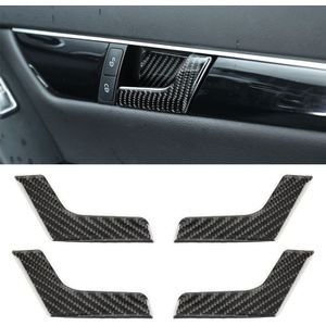 4 PCS Car Door Inner Handle Panel Carbon Fiber Decorative Sticker for Mercedes-Benz W204