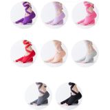 Yoga Five-Finger Socks Open-Toe Lace-Up Dance Socks Particle Non-Slip Socks  Size: One Size(Rose Red)