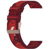 18mm Stripe Weave Nylon Wrist Strap Watch Band for Fossil Female Sport / Charter HR / Gen 4 Q Venture HR(Red)