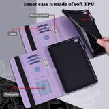 For Samsung Galaxy Tab A 10.1 2019 T510 Lace Flower Embossing Pattern Horizontal Flip Leather Case with Holder & Card Slots & Wallet & Photo Frame(Purple)