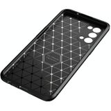 For OPPO Find X3 Lite Carbon Fiber Texture Shockproof TPU Case(Black)