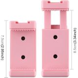 PULUZ Selfie Sticks Tripod Mount Phone Clamp with 1/4 inch Screw Holes & Cold Shoe Base(Pink)