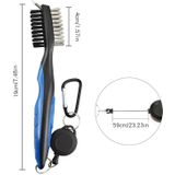 2 PCS Golf Club Brush Ball Slot Cleaning Brush Cleaning Set(Blue)