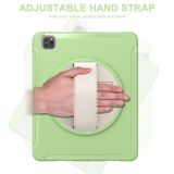 360 Degree Rotation PC + TPU Protective Case with Holder & Hand-strap For iPad Air 4 10.9 / Pro 11 2021/2020/2018(Matcha Green)