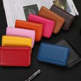 2 PCS PU Leather Metal Business Card Holder Magnetic Lychee Stainless Steel Business Card Case(Rose Red)