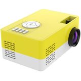 J15 1920 x 1080P HD Household Mini LED Projector with Tripod Mount Support AV / HDMI x 1 / USB x1 / TF x 1  Plug Type:EU Plug(Yellow White)