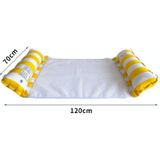 PVC Inflatable Hammock Adult Swimming Floating Row  Size: 120 x 70cm(Yellow Stripe)