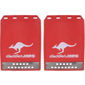 2 PCS WS-003 Premium Heavy Duty Molded Splash Mud Flaps Auto Front and Rear Guards  Small Size  Random Pattern Delivery(Red)