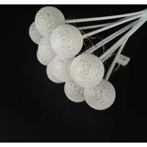 2 PCS Bouquet Cotton Ball Lights Starry Sky Ball Lights Flowers Decoration Packaging Materials(White )