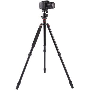 Triopo MT-2504C Adjustable Portable Aluminum Tripod with NB-1S Ball Head for Canon Nikon Sony DSLR Camera(Black)