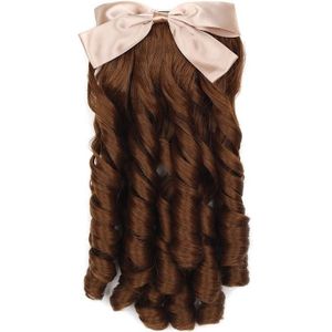 Princess Curly Ponytail Wig Costume Film And Television Retro Prom Comb Ponytail Curly Hair(Light Brown)