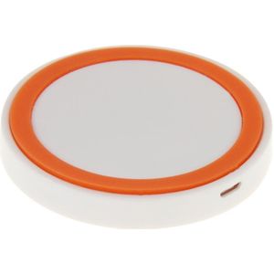 Qi Standard Wireless Charging Pad  for iPhone 8 / 8 Plus / X &  Samsung / Nokia / HTC and Other Mobile Phones (White + Orange)
