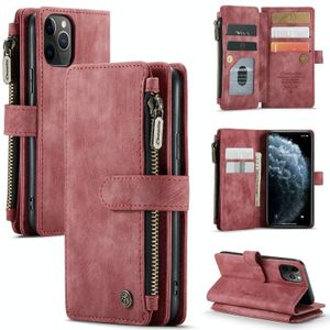 Caseme-C30 PU + TPU Multifunctionele Horizontale Flip Leren Case met Houder & Card Slot & Portemonnee & Rits Pocket voor iPhone 11 Pro