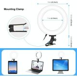 PULUZ 6.2 inch 16cm Ring Selfie Light 3 Modes USB Dimmable Dual Color Temperature LED Curved Vlogging Photography Video Lights with  Monitor Clip Holder(Black)