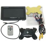 7.0 inch Car Monitor / Surveillance Cameras Monitor with Adjustable Angle Holder & Remote Controller  Dual Video Input