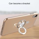 Transparent TPU Metal Ring Case for iPhone XS  with Metal Ring Holder (Transparent)