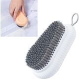 7 PCS Plastic Soft Bristle Washing Brush Cleaning Brush(White)