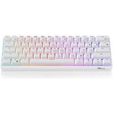 RK61 61 Keys Bluetooth / 2.4G Wireless / USB Wired Three Modes Blue Switch Tablet Mobile Gaming Mechanical Keyboard with RGB Backlight  Cable Length: 1.5m (White)