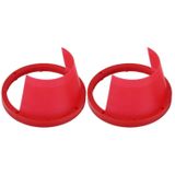 2 PCS 6.5 inch Car Auto Loudspeaker Plastic Waterproof Cover with Protective Cushion Pad  Inner Diameter: 14.5cm(Red)