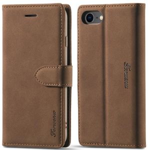 For iPhone 7 / 8 Forwenw F1 Series Matte Strong Magnetism Horizontal Flip Leather Case with Holder & Card Slots & Wallet & Photo Frame(Brown)