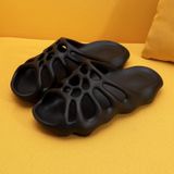 Women Hole Wave Home Indoor Slippers  Size: 42-43(Black)